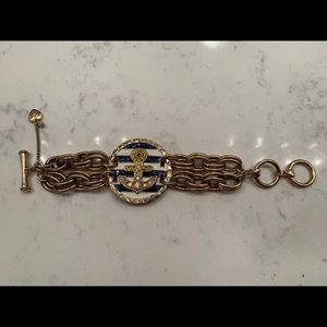 Better Johnson Chunky gold tone  Enamel Bracelet